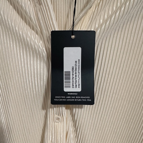 NWT PRETTYLITTLETHING Plisse Shirt Dress - Picture 4 of 4